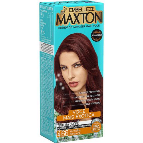 Tintura Maxton Cor:4.66 Vermelho Borgonha