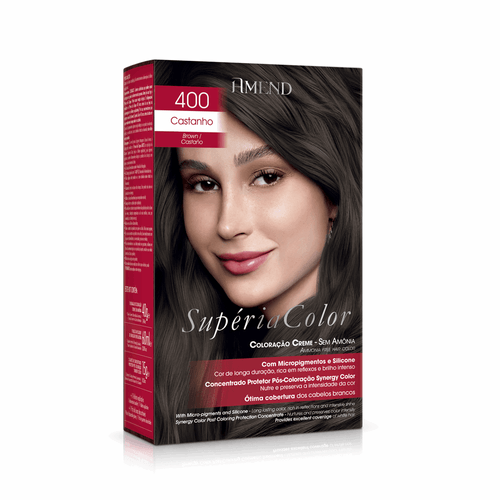 Tonalizante Amend Supéria Color Sem Amônia Cor:400 Castanho Tonalizante Amend Supéria Color Sem Amônia Cor:400 Castanho