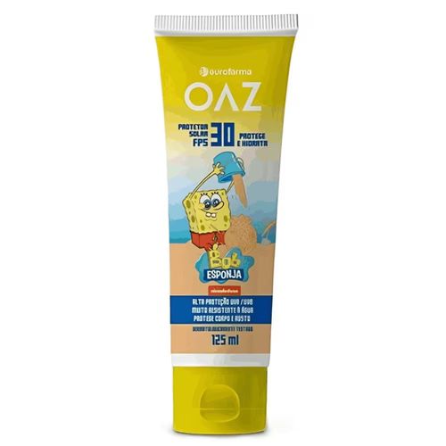Protetor Solar Creme Bob Esponja FPS30 Oaz 125ml Protetor Solar Creme Bob Esponja FPS30 Oaz 125ml