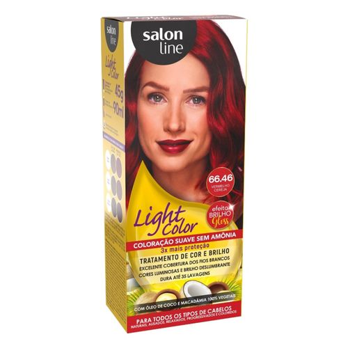 Tintura Salon Line Light Color Cor:66.46 Vermelho Cereja