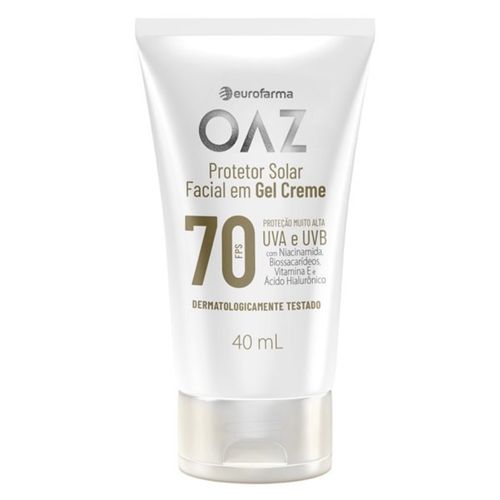 Protetor Solar FPS70 Facial Gel Creme Oaz 40ml