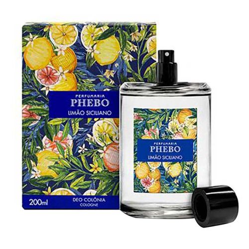 Kit com 3 Unidades de Colônia Phebo Limão Siciliano 200ml Kit com 3 Unidades de Colônia Phebo Limão Siciliano 200ml
