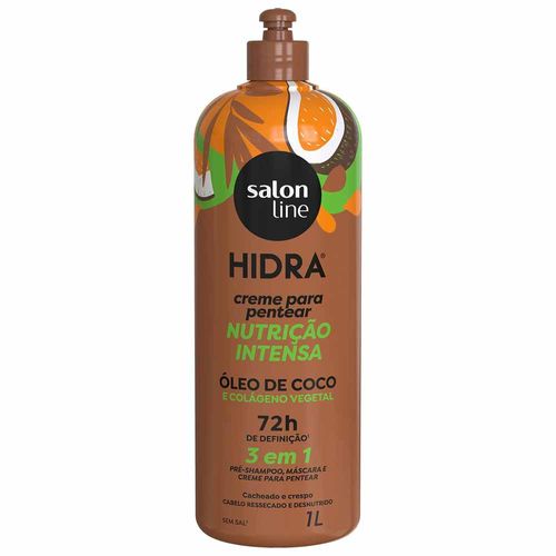 Creme para Pentear Salon Line Óleo de Coco e Colágeno Vegetal Hidra 1l Creme para Pentear Salon Line Óleo de Coco e Colágeno Vegetal Hidra 1l