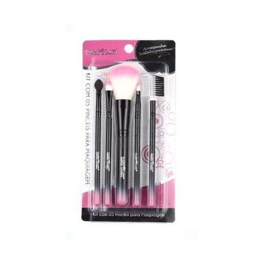 Kit KP5-28 com 5 pincéis para maquiagem Macrilan Kit KP5-28 com 5 pincéis para maquiagem Macrilan