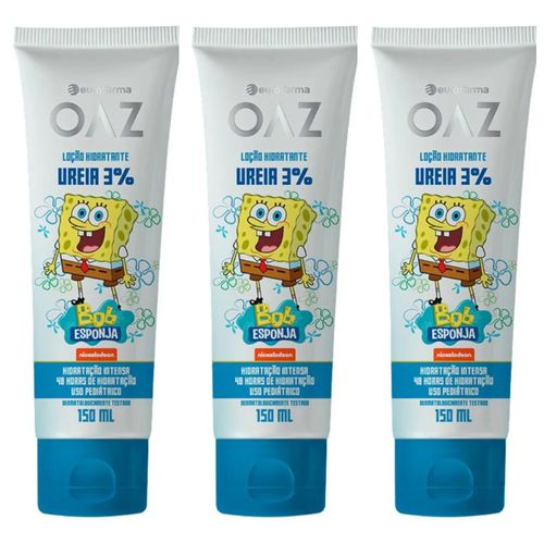 Kit com 3 Unidades de Loção Hidratante Ureia 3% Oaz 150ml
