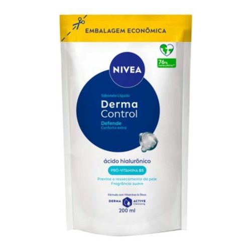 Kit com 3 Unidades de NIVEA Sabonete Líquido Derma Control Defende 200ml