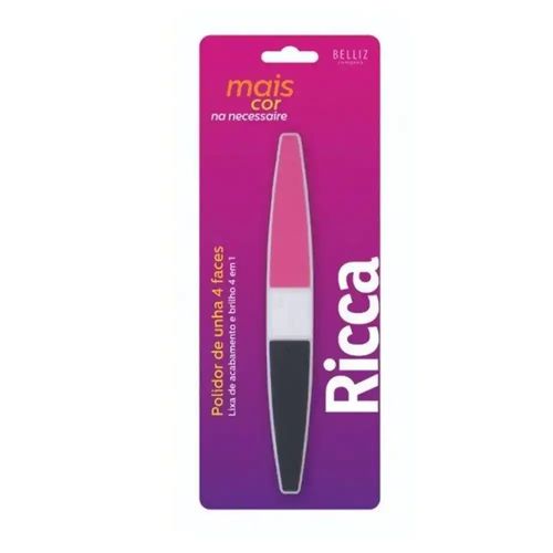 Polidor Lixa de Unha 4 Faces Acabamento e Brilho Ricca Polidor Lixa de Unha 4 Faces Acabamento e Brilho Ricca