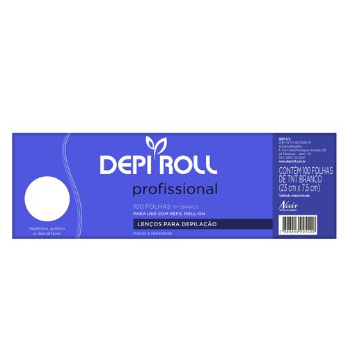 Lenços Para Depilação Depi Roll Branco Com 100 Unidades
