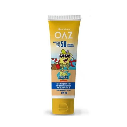 Oaz Protetor Solar Bob Esponja Corpo E Rosto 50fps 125ml