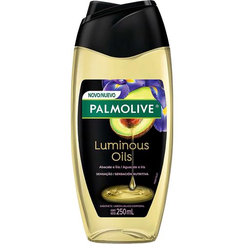 Kit com 3 Unidades de Sabonete Líquido Corporal Palmolive Abacate e Íris Luminous Oils 250ml