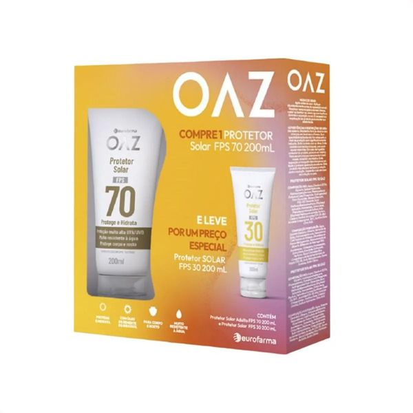 Kit Protetor Solar Oaz Fps 70 200ml + Fps 30 200ml