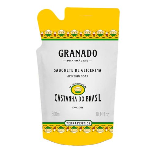 Kit com 3 Unidades de Refil Sabonete Líquido Granado Castanha Do Brasil 300ml