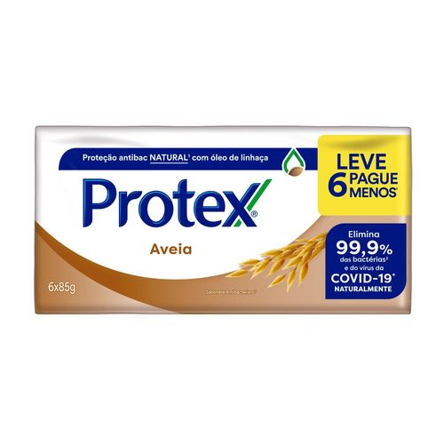 Kit com 3 Unidades de Sabonete Em Barra Protex Aveia 85g 6 Unidades Kit com 3 Unidades de Sabonete Em Barra Protex Aveia 85g 6 Unidades
