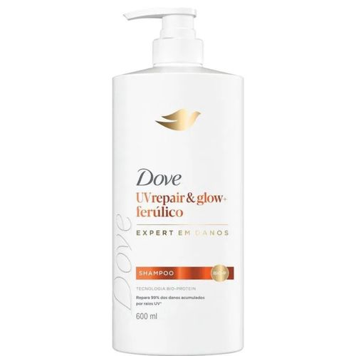 Kit com 3 Unidades de Shampoo Dove UV Repair & Glow + Ferúlico 600ml Kit com 3 Unidades de Shampoo Dove UV Repair & Glow + Ferúlico 600ml