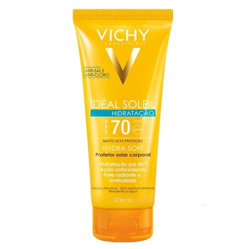 Kit com 3 Unidades de Vichy Protetor Solar Idéal Soleil Hydrasoft FPS70 200ml Kit com 3 Unidades de Vichy Protetor Solar Idéal Soleil Hydrasoft FPS70 200ml