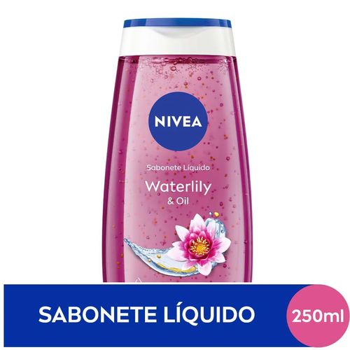 Kit com 3 Unidades de Sabonete Líquido Waterlily & Oil Nivea 250ml Kit com 3 Unidades de Sabonete Líquido Waterlily & Oil Nivea 250ml