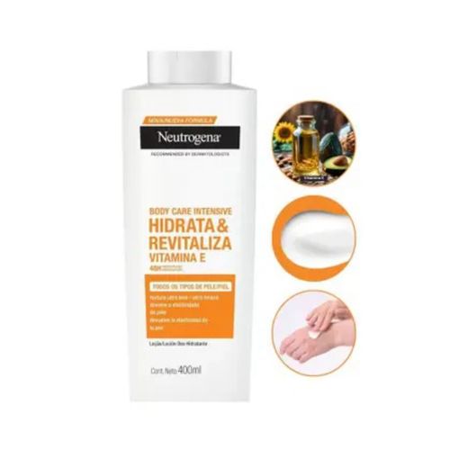 Kit com 3 Unidades de Neutrogena Hidratante Corporal Body Care Intensive Hidrata & Revitaliza 400ml