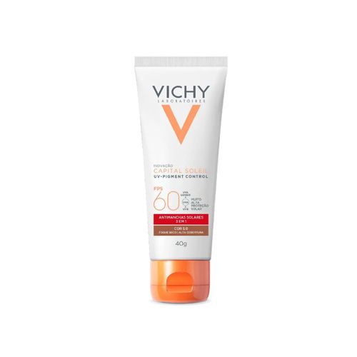 Kit com 3 Unidades de Protetor Solar Facial Vichy Capital Soleil UV-Pigment Control FPS 60 Cor 5.0 40g Kit com 3 Unidades de Protetor Solar Facial Vichy Capital Soleil UV-Pigment Control FPS 60 Cor 5.0 40g