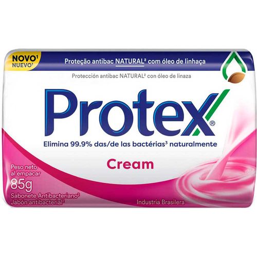 Kit com 2 Unidades de Sabonete em Barra Antibacteriano Protex Cream 85g
