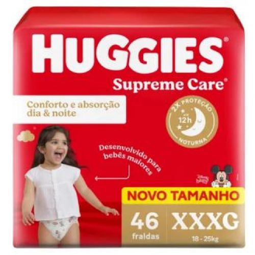 Kit com 3 Unidades de Fralda Huggies Supreme Care XXXG 46 Unidades Kit com 3 Unidades de Fralda Huggies Supreme Care XXXG 46 Unidades