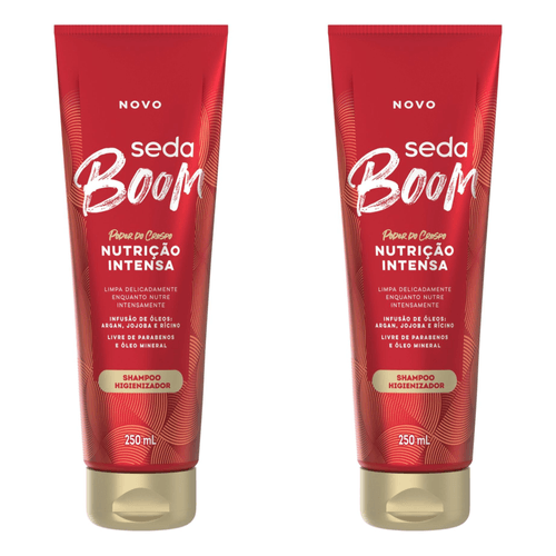 Kit com 2 Unidades de Seda Boom Shampoo Nutrição 250ml Kit com 2 Unidades de Seda Boom Shampoo Nutrição 250ml