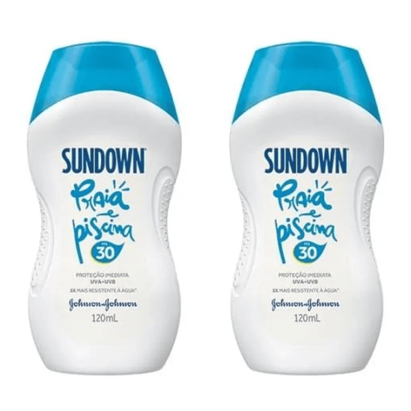 Kit com 2 Unidades de Protetor Solar Facial Loção FPS 30 Sundown 120ml