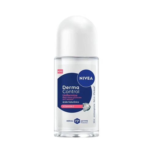 Kit com 3 Unidades de Desodorante Roll-On Nivea Derma Control Uniformiza 50ml