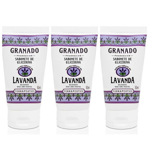 Kit com 3 Unidades de Sabonete Líquido Granado Lavanda 50ml