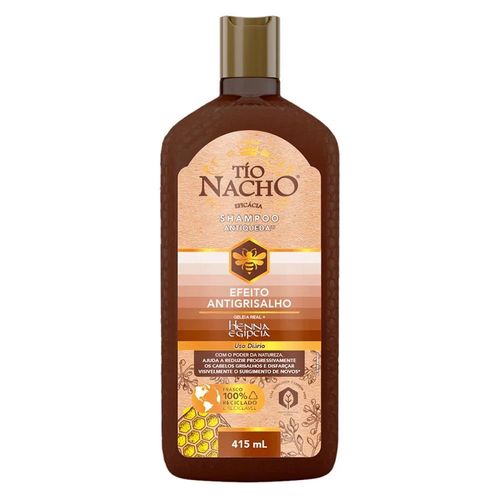 Kit com 3 Unidades de Shampoo Antiqueda Tio Nacho Antigrisalho 415ml