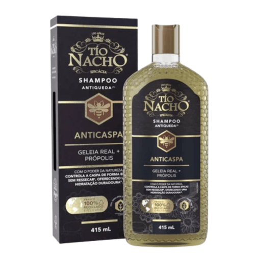 Kit com 3 Unidades de Shampoo Anti Caspa Tio Nacho 415ml - Combate à Caspa de forma eficaz Kit com 3 Unidades de Shampoo Anti Caspa Tio Nacho 415ml - Combate à Caspa de forma eficaz
