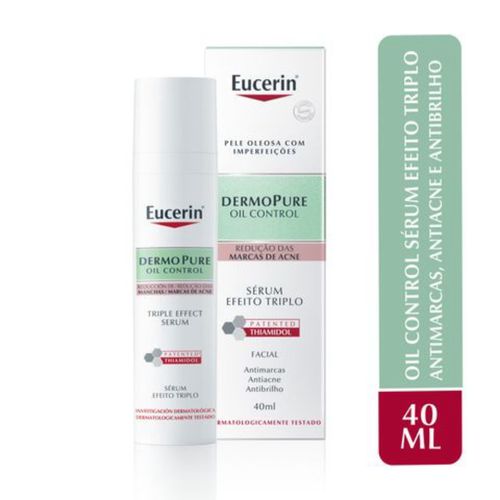 Kit com 3 Unidades de Sérum Efeito Triplo Eucerin Dermopure Oil Control 40ml Kit com 3 Unidades de Sérum Efeito Triplo Eucerin Dermopure Oil Control 40ml