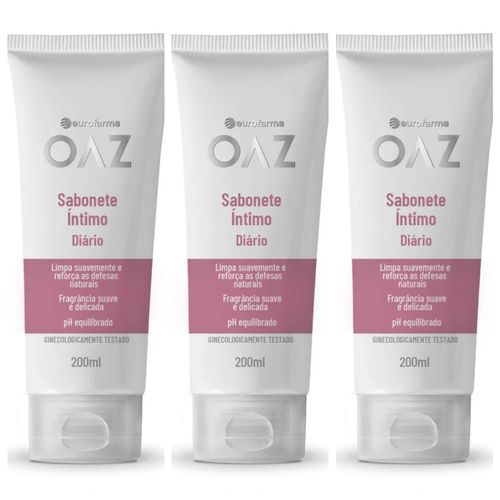 Kit com 3 Unidades de Sabonete Intimo Diário 200ml Oaz