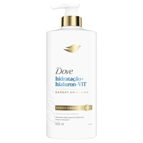 Kit com 3 Unidades de Condicionador Dove Hidratação + Hialuron-VIT 600mL