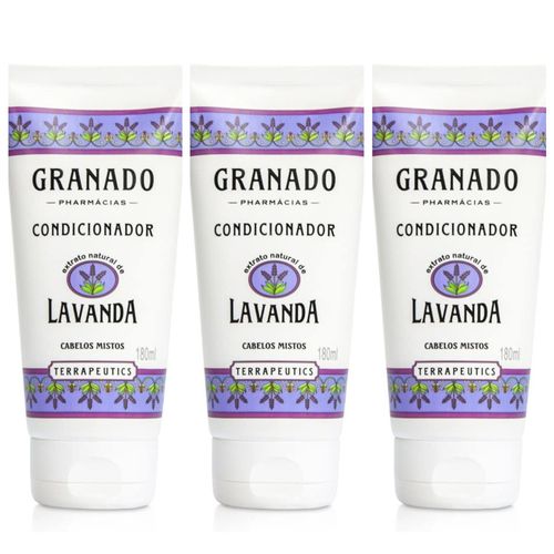 Kit com 3 Unidades de Condicionador Granado Terrapeutics Lavanda 180ml Kit com 3 Unidades de Condicionador Granado Terrapeutics Lavanda 180ml