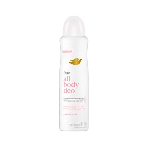 Kit com 3 Unidades de Desodorante Corporal Aerosol Dove All Body Deo Raspberry E Rose 150ml