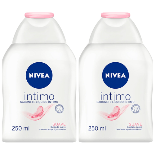 Kit com 2 Unidades de Sabonete Íntimo Nivea Suave 250ml