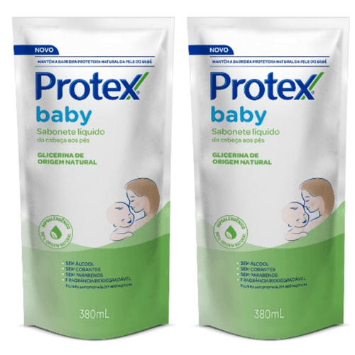 Kit com 2 Unidades de Sabonete Líquido Infantil Protex 380ml Kit com 2 Unidades de Sabonete Líquido Infantil Protex 380ml