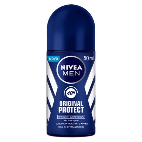 Kit com 3 Unidades de Nivea Desodorante Roll On Men Original Protect 50ml