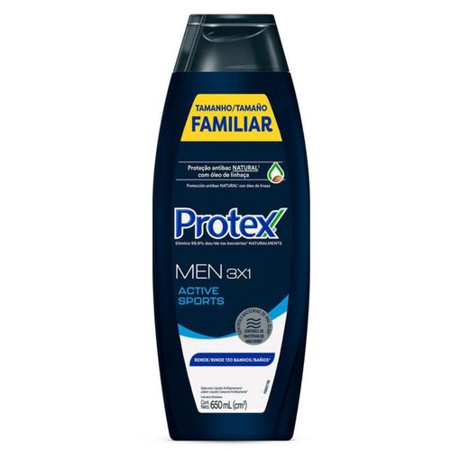 Kit com 3 Unidades de Sabonete Liquido Protex Men Sport 650ml