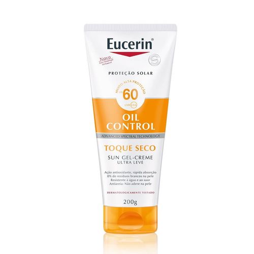 Kit com 3 Unidades de Protetor Solar Eucerin Sun Gel-Creme Oil Control Toque Seco FPS-60 200g Kit com 3 Unidades de Protetor Solar Eucerin Sun Gel-Creme Oil Control Toque Seco FPS-60 200g