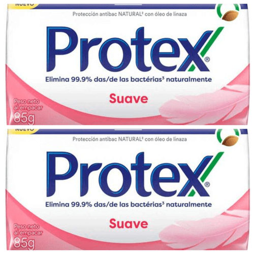 Kit com 2 Unidades de Sabonete em Barra Antibacteriano Protex Suave 85g Kit com 2 Unidades de Sabonete em Barra Antibacteriano Protex Suave 85g