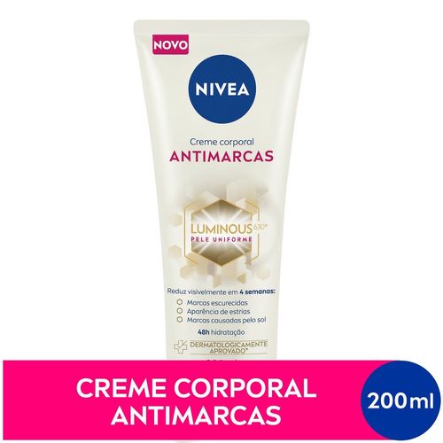 Kit com 3 Unidades de Creme Corporal Antimarcas Luminous 630 200ml