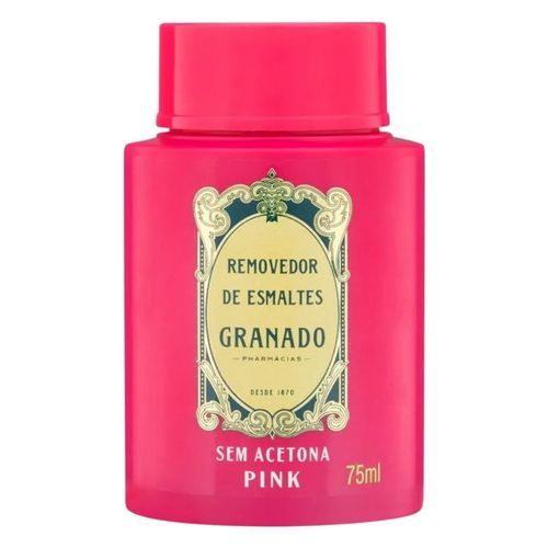 Kit com 3 Unidades de Removedor de Esmaltes Granado sem Acetona Pink 75ml Kit com 3 Unidades de Removedor de Esmaltes Granado sem Acetona Pink 75ml