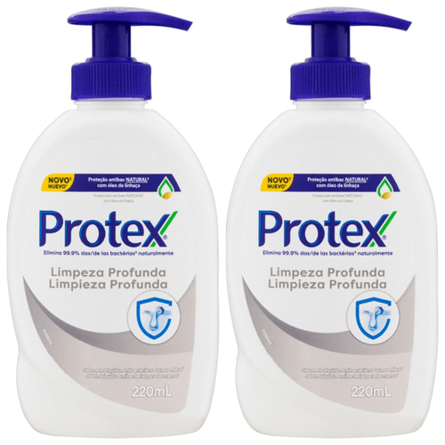 Kit com 2 Unidades de Sabonete Líquido Antibacteriano Protex Limpeza Profunda 220ml Kit com 2 Unidades de Sabonete Líquido Antibacteriano Protex Limpeza Profunda 220ml
