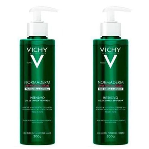 Kit com 2 Unidades de Normaderm Phytosolution Gel De Limpeza 300g Vichy Kit com 2 Unidades de Normaderm Phytosolution Gel De Limpeza 300g Vichy