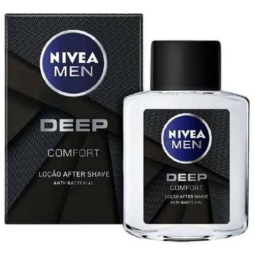 Kit com 3 Unidades de Loção Pós Barba Nivea Men Deep Black Comfort 100ml