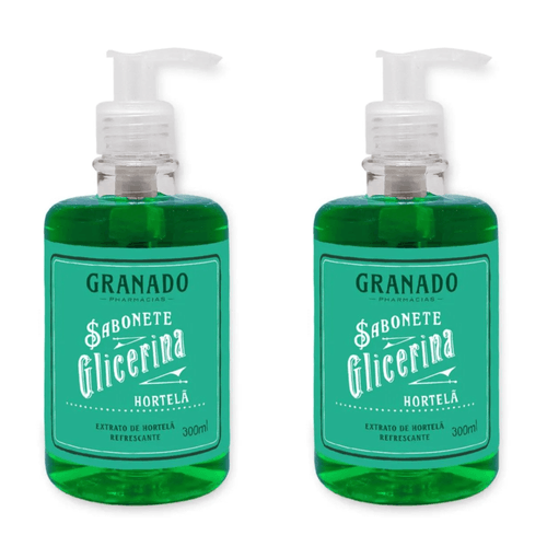 Kit com 2 Unidades de Sabonete Líquido Glicerina Hortelã 300ml Granado
