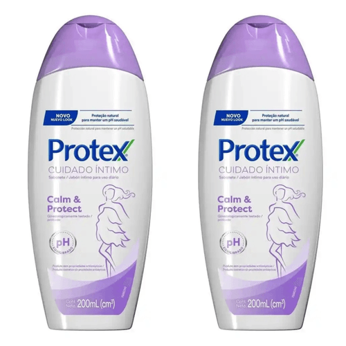Kit com 2 Unidades de Sabonete Líquido Íntimo Soft Floral Protex 200ml