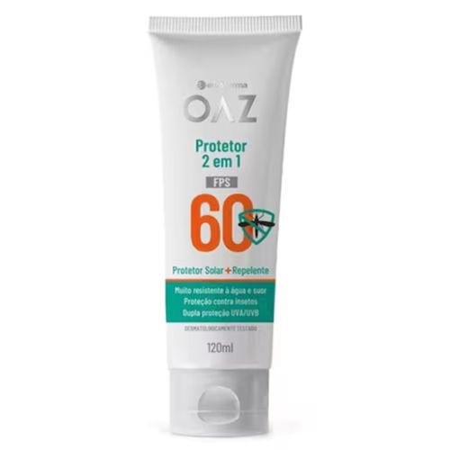 OAZ Protetor Solar + Repelente FPS60 120ml OAZ Protetor Solar + Repelente FPS60 120ml