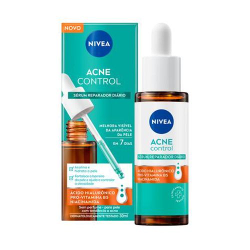 Kit com 3 Unidades de NIVEA Sérum Reparador Diário Acne Control 30ml Kit com 3 Unidades de NIVEA Sérum Reparador Diário Acne Control 30ml